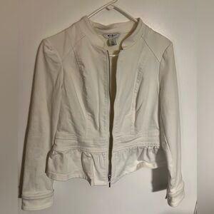 NWOT White House Black Market Peplum zipper jacket